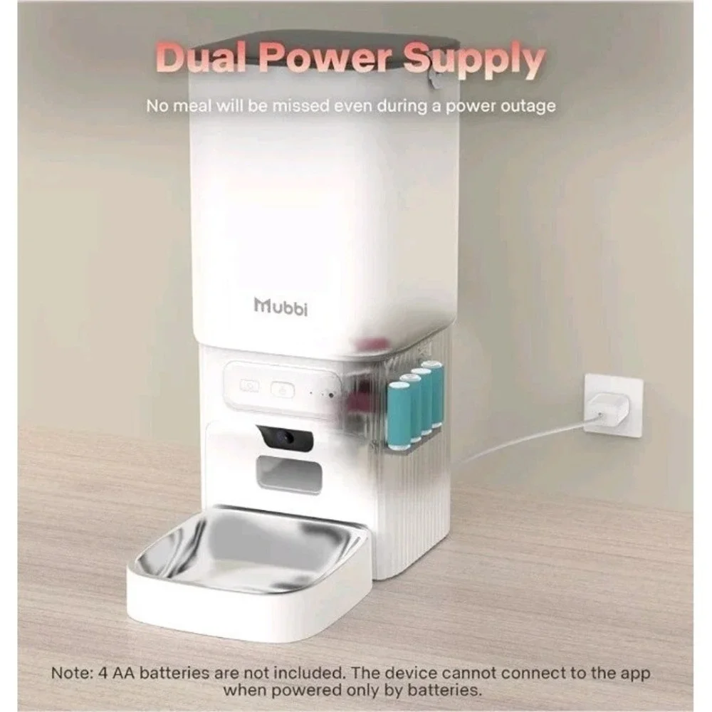 Smart Automatic‎ Cat & Dog Feeder with Camera, 7L, Night Vision, 2-Way Audio